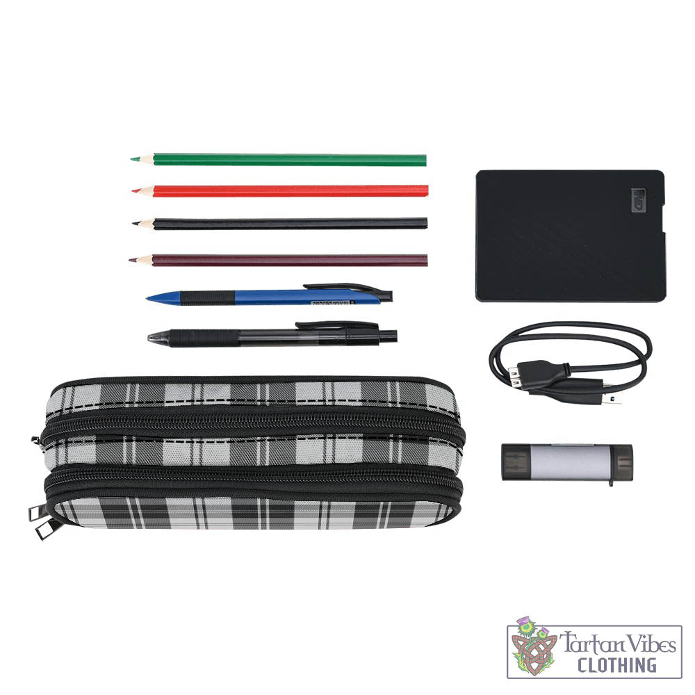 Tartan Vibes Clothing Erskine Black and White Tartan Pen and Pencil Case