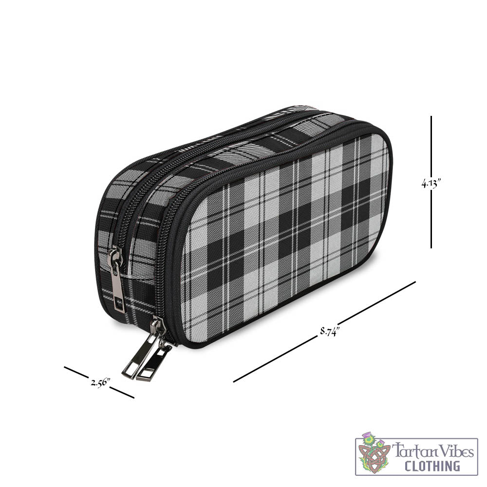 Tartan Vibes Clothing Erskine Black and White Tartan Pen and Pencil Case