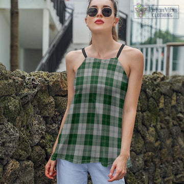 Erskine Green Tartan Loose Halter Neck Camisole