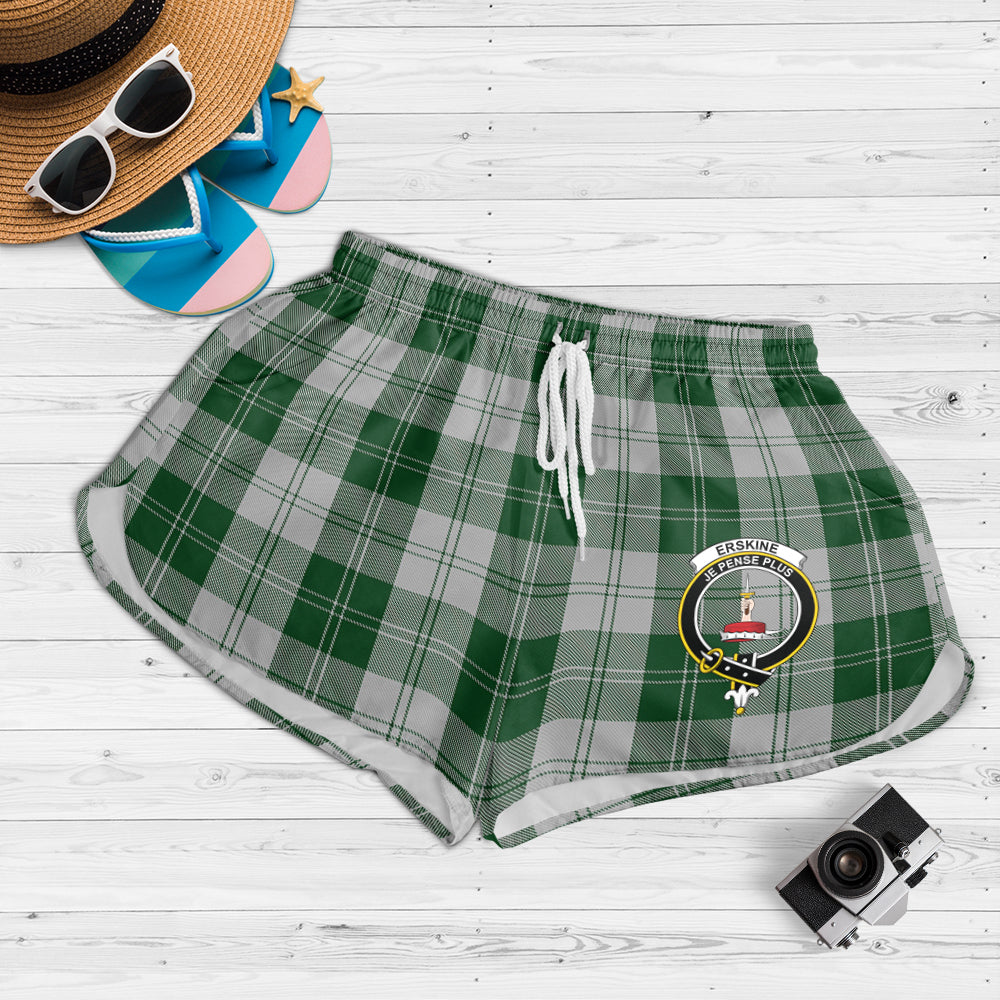 erskine-green-tartan-womens-shorts-with-family-crest