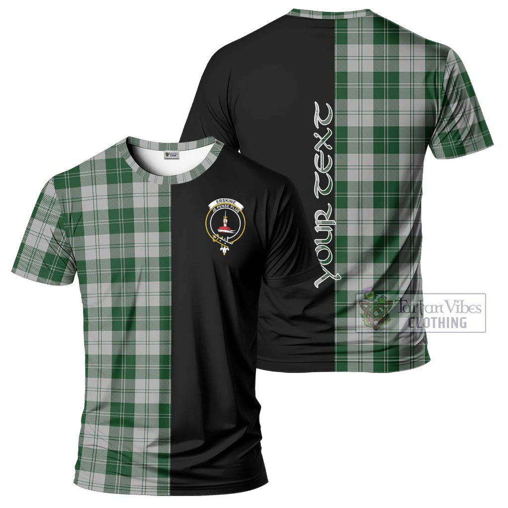 Erskine Green Tartan T-Shirt with Family Crest and Half Of Me Style Kid's Shirt - Tartanvibesclothing Shop