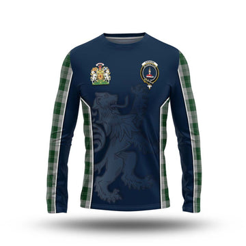 Erskine Green Tartan Long Sleeve T-Shirt with Family Crest and Lion Rampant Vibes Sport Style