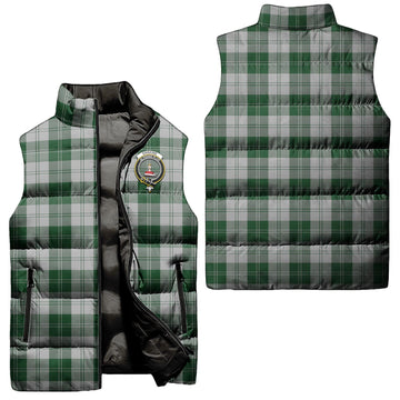 Erskine Green Tartan Sleeveless Puffer Jacket with Family Crest