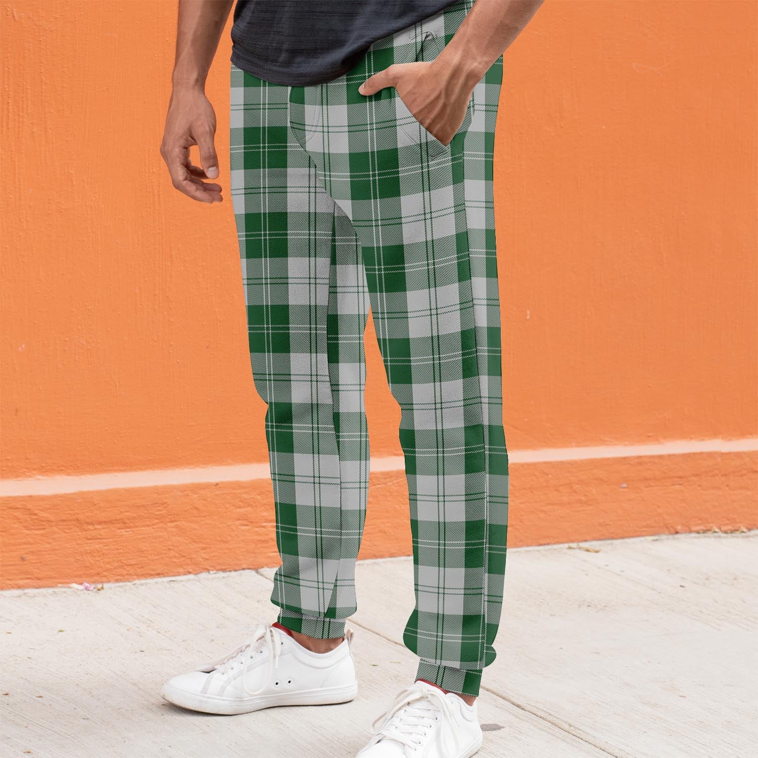 Erskine Green Tartan Joggers Pants S - Tartan Vibes Clothing