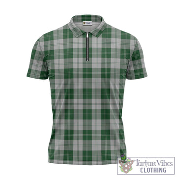 Erskine Green Tartan Zipper Polo Shirt