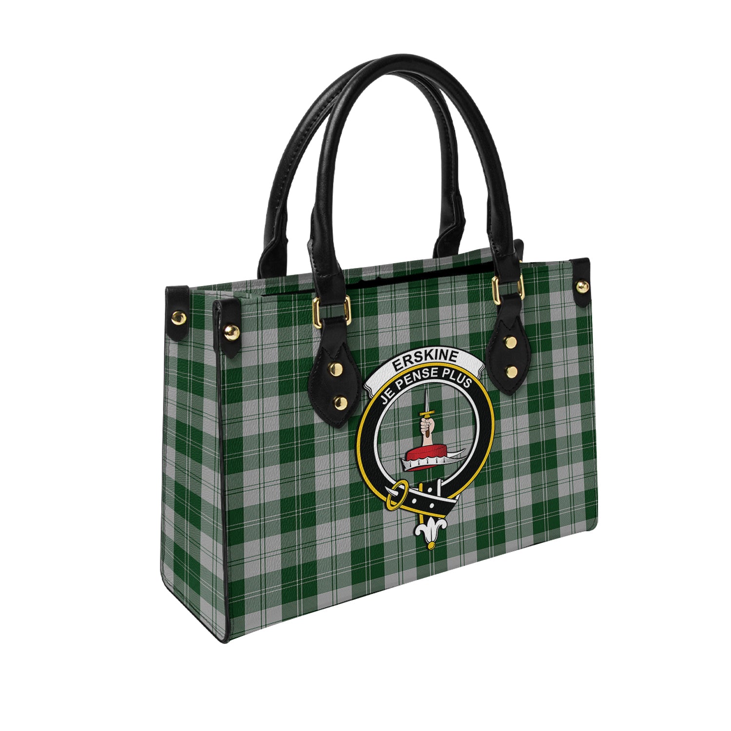 erskine-green-tartan-leather-bag-with-family-crest