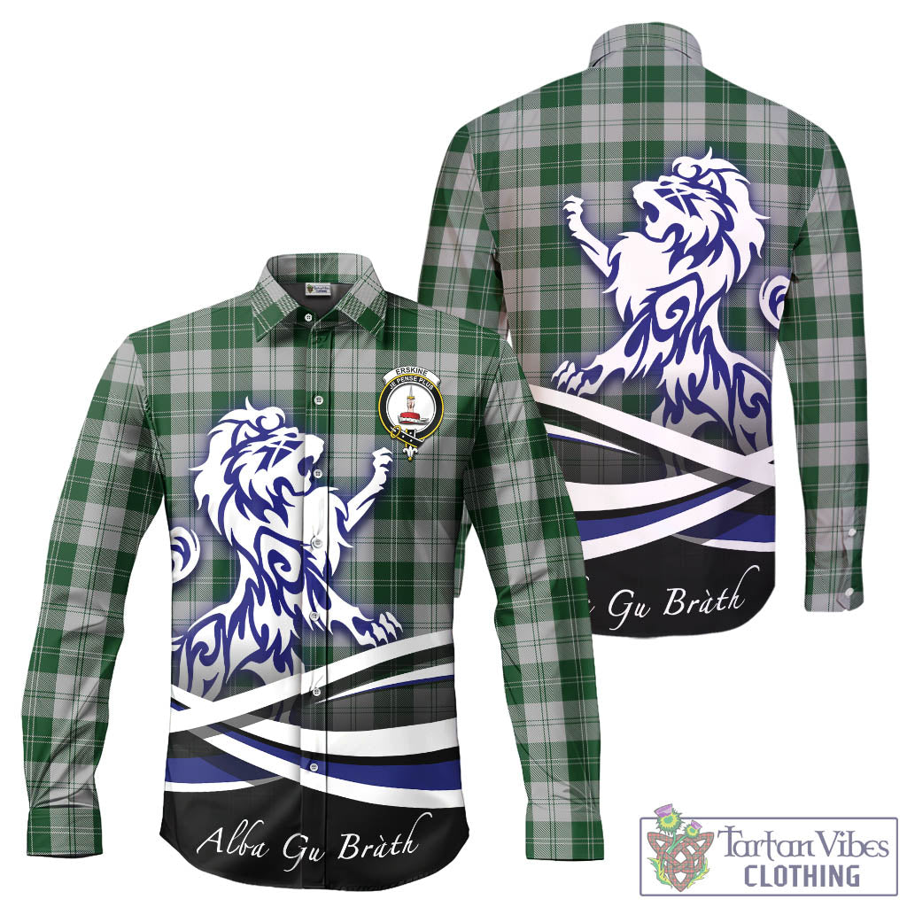 erskine-green-tartan-long-sleeve-button-up-shirt-with-alba-gu-brath-regal-lion-emblem