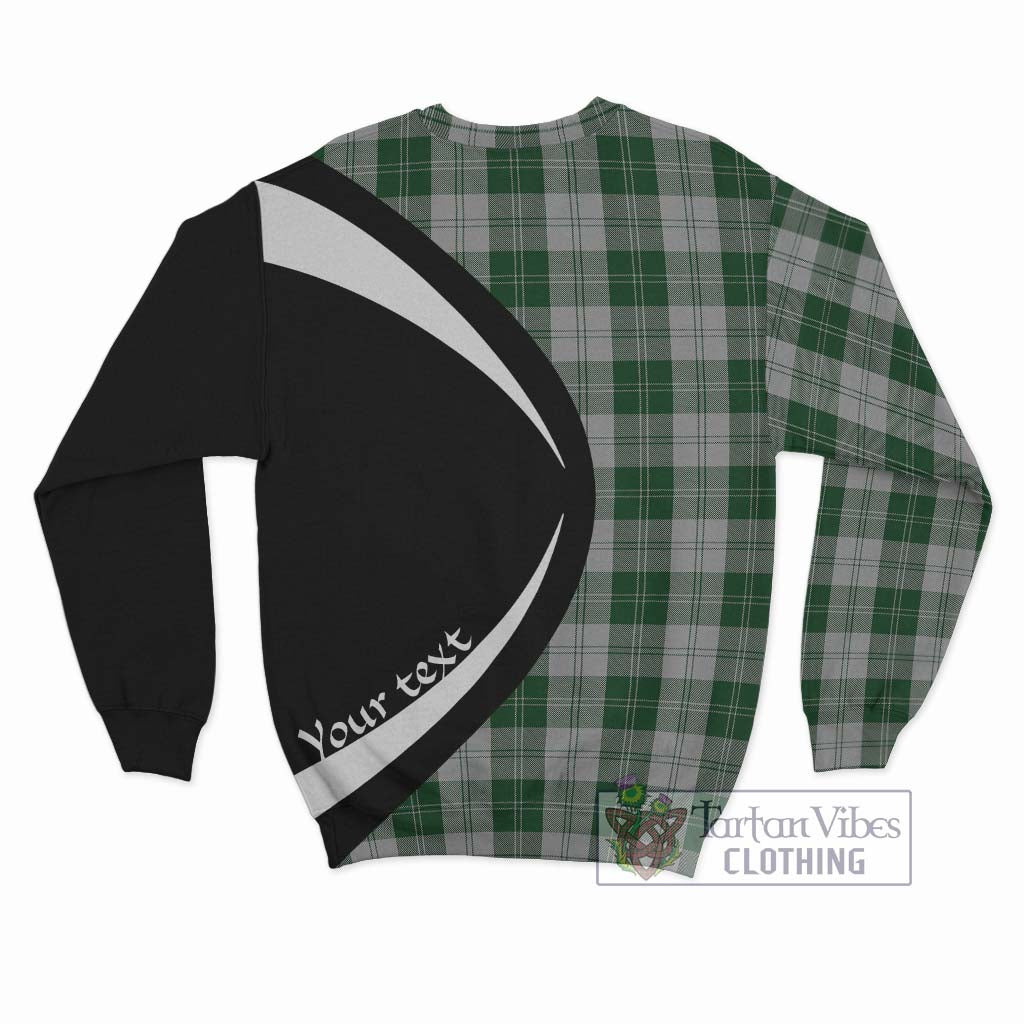 Erskine Green Tartan Sweatshirt with Family Crest Circle Style - Tartan Vibes Clothing