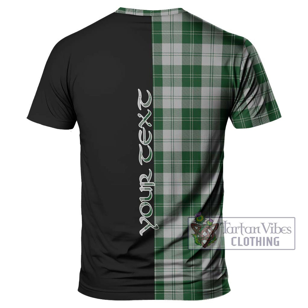 Erskine Green Tartan T-Shirt with Family Crest and Half Of Me Style - Tartanvibesclothing Shop