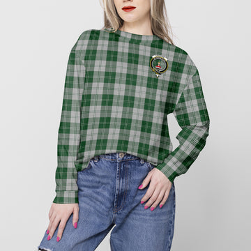 Erskine Green Tartan Sweatshirt with Family Crest