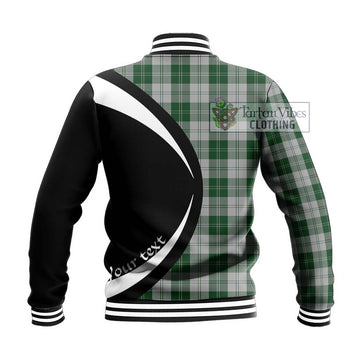 Erskine Green Tartan Baseball Jacket with Family Crest Circle Style