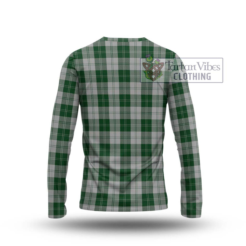 Erskine Green Tartan Long Sleeve T-Shirt with Family Crest DNA In Me Style - Tartanvibesclothing Shop