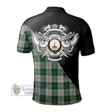 Erskine Green Tartan Polo Shirt with Family Crest and Military Logo Style