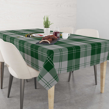 Erskine Green Tartan Tablecloth with Family Crest