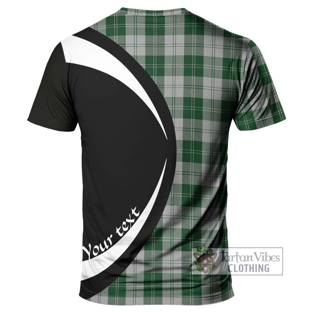 Tartan Vibes Clothing Erskine Green Tartan T-Shirt with Family Crest Circle Style