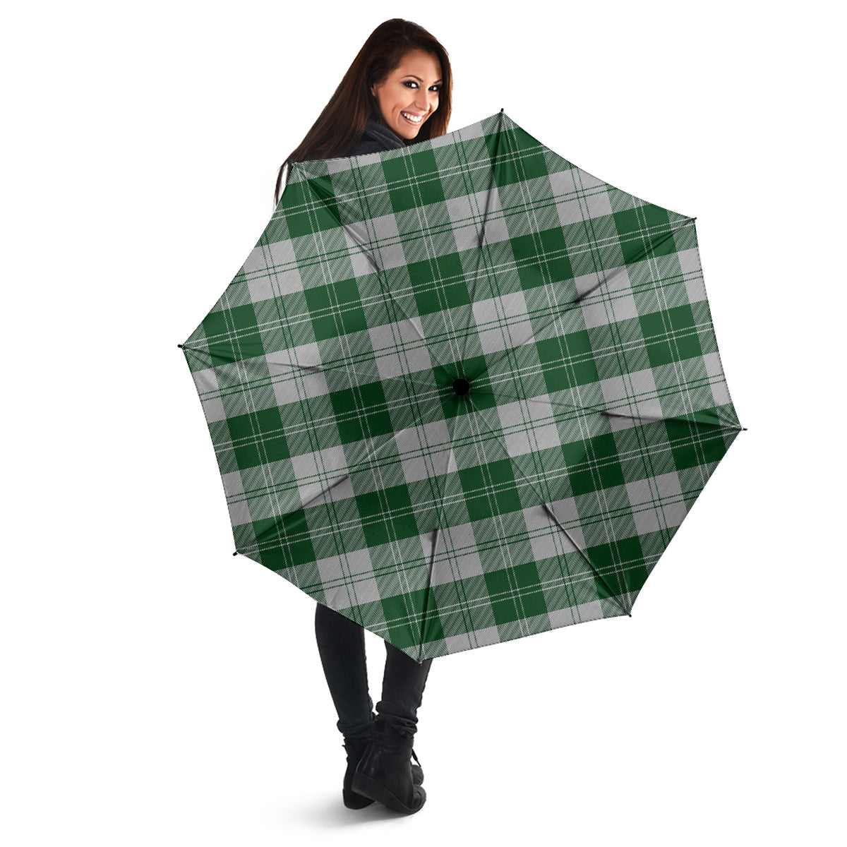 Erskine Green Tartan Umbrella - Tartanvibesclothing