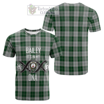 Erskine Green Tartan Cotton T-shirt with Family Crest DNA In Me Style