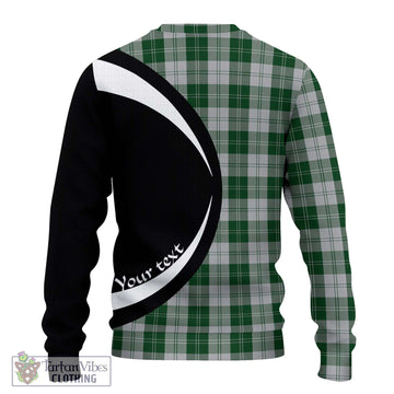 Erskine Green Tartan Ugly Sweater with Family Crest Circle Style