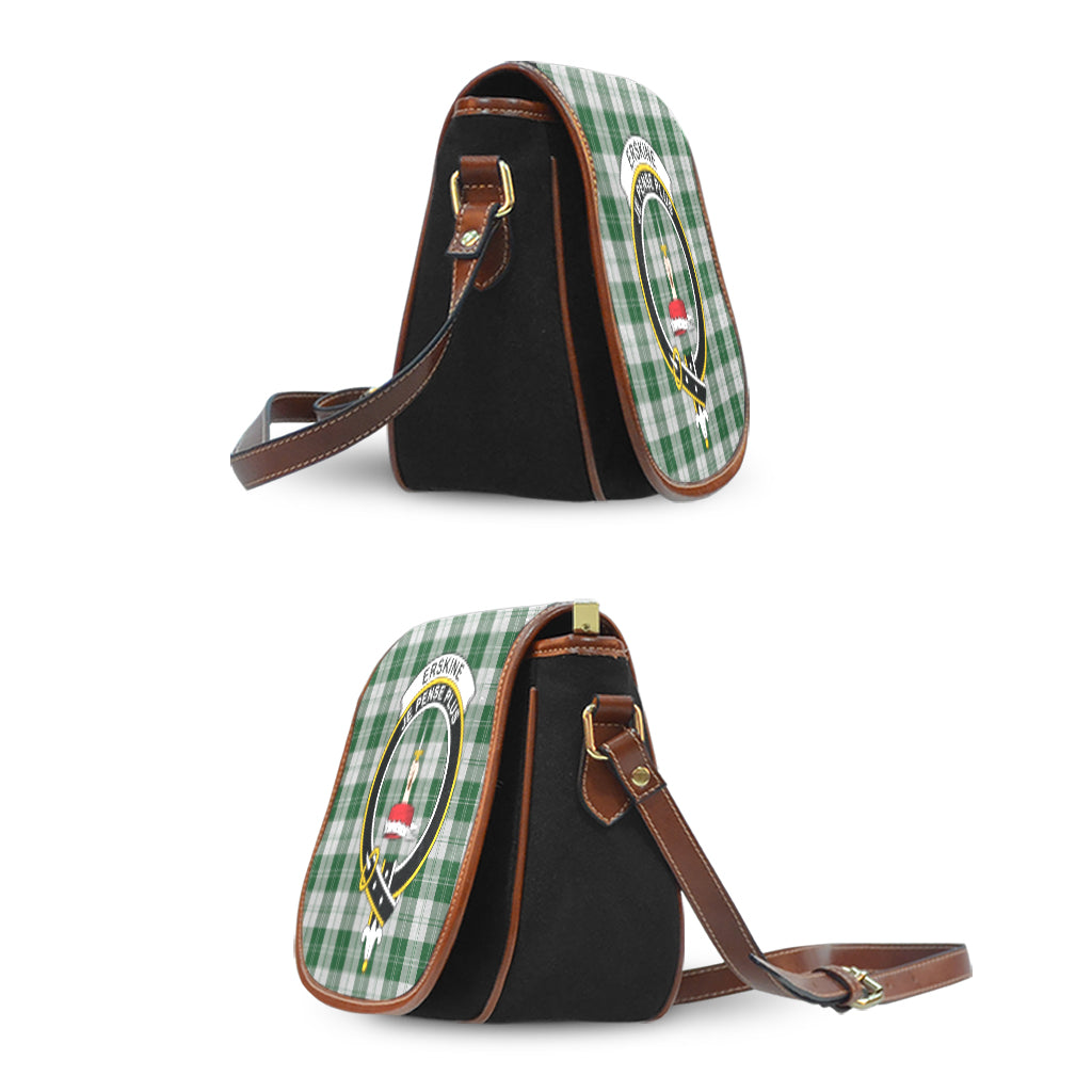 Erskine Green Tartan Saddle Bag with Family Crest - Tartan Vibes Clothing