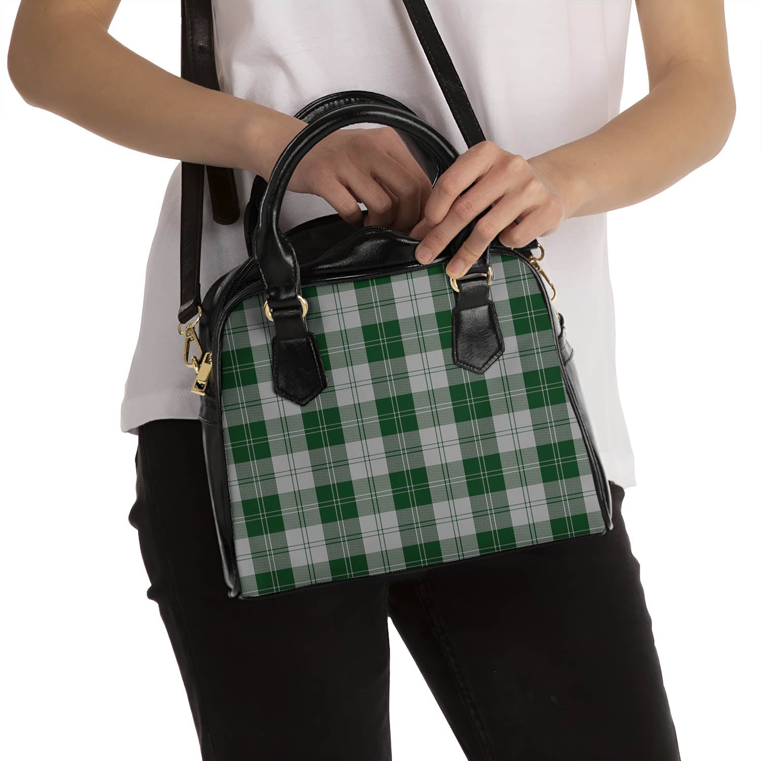 Erskine Green Tartan Shoulder Handbags - Tartanvibesclothing