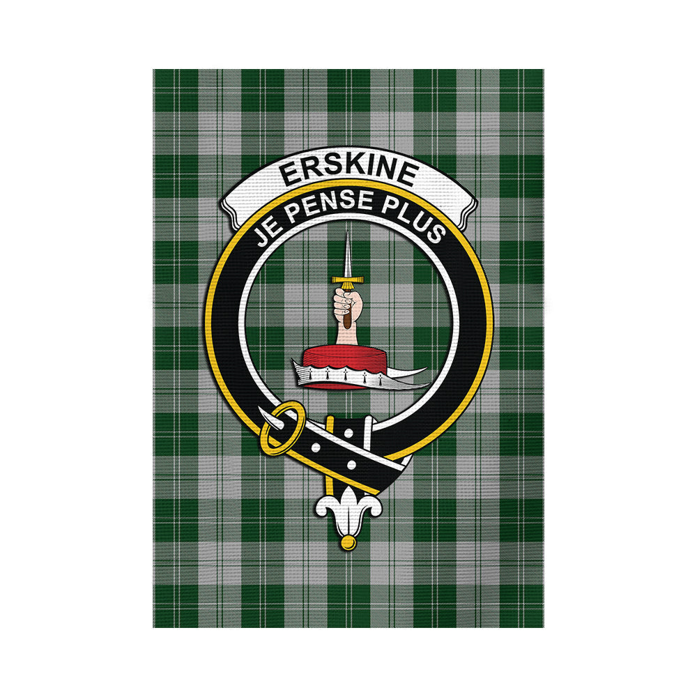 Erskine Green Tartan Flag with Family Crest - Tartan Vibes Clothing