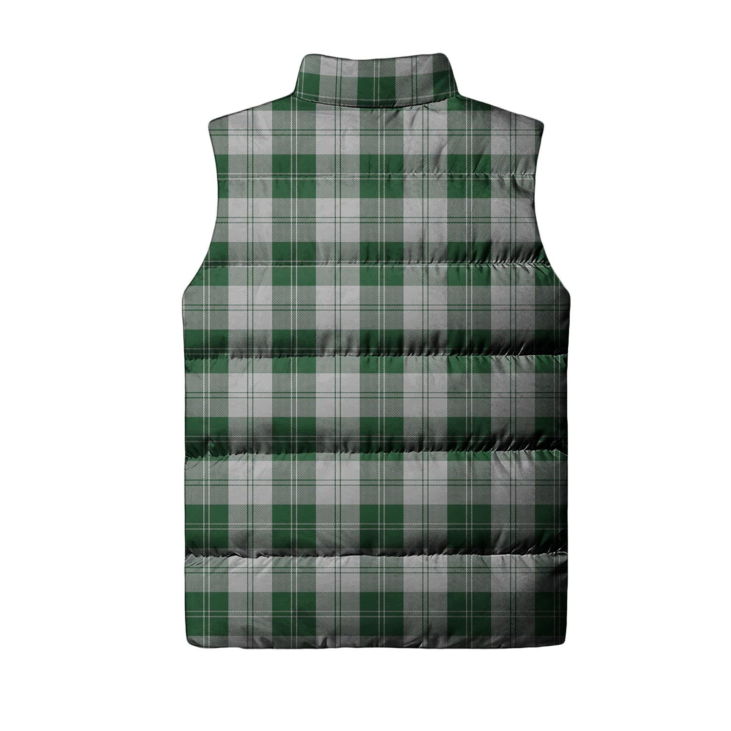 Erskine Green Tartan Sleeveless Puffer Jacket with Family Crest - Tartanvibesclothing