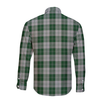 Erskine Green Tartan Long Sleeve Button Up Shirt with Family Crest