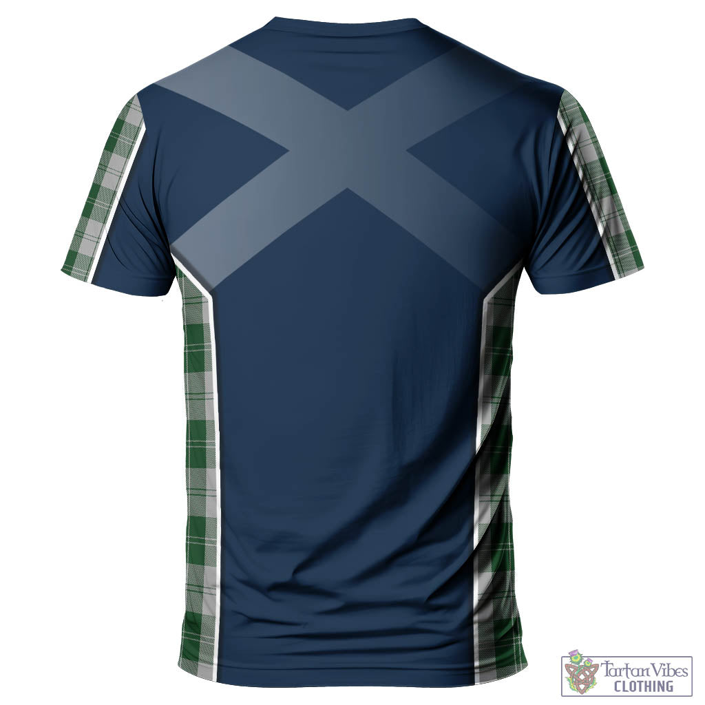 Tartan Vibes Clothing Erskine Green Tartan T-Shirt with Family Crest and Lion Rampant Vibes Sport Style