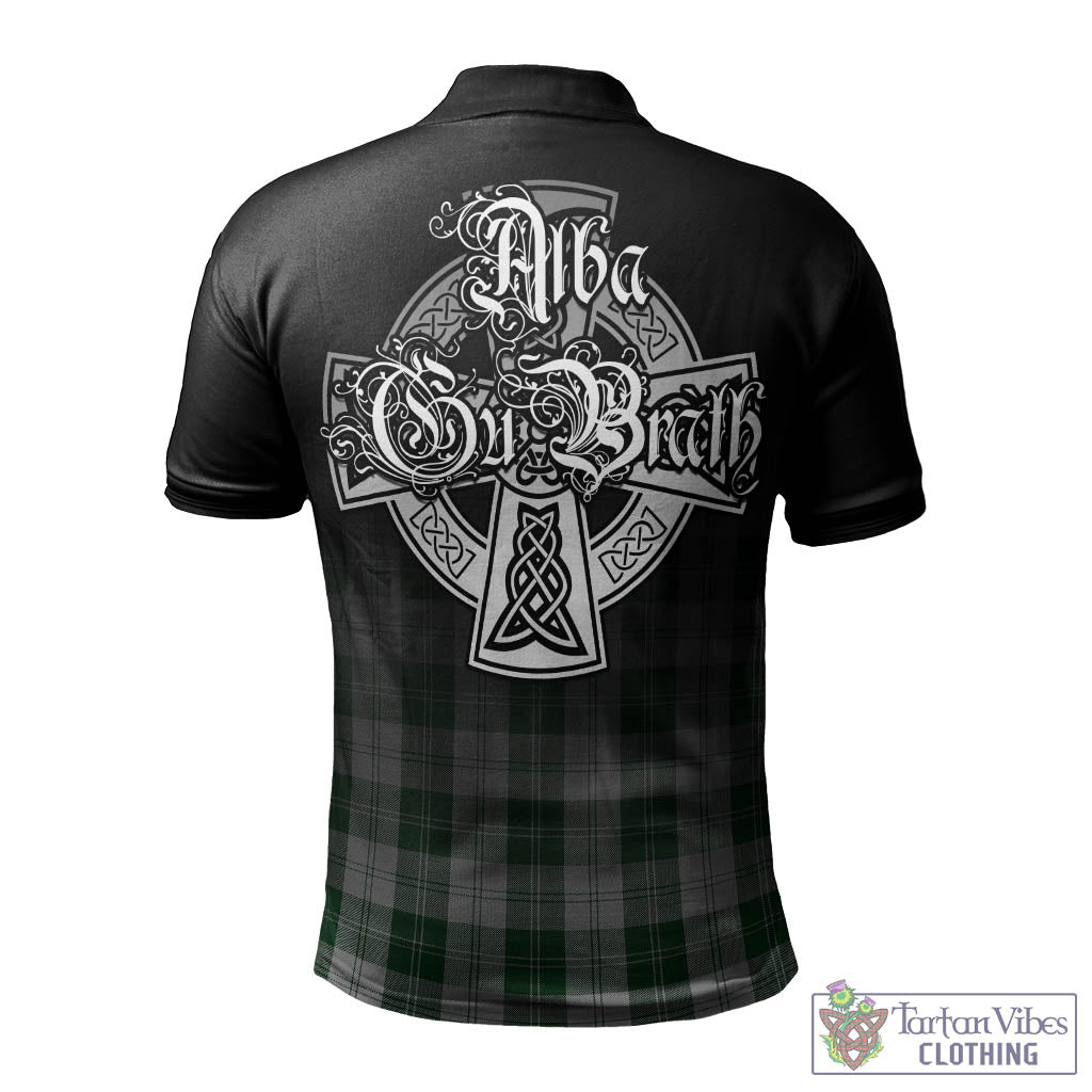 Tartan Vibes Clothing Erskine Green Tartan Polo Shirt Featuring Alba Gu Brath Family Crest Celtic Inspired