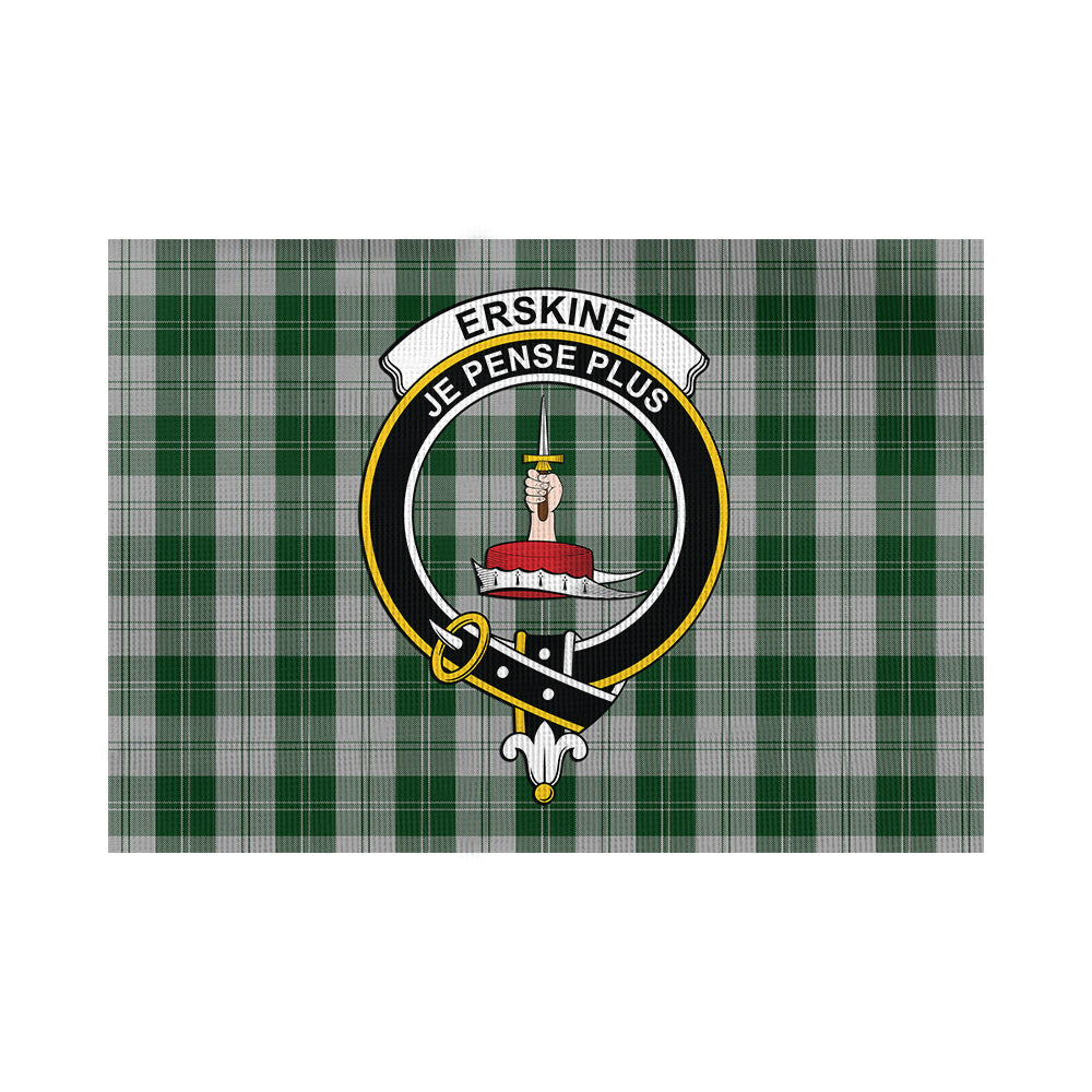 Erskine Green Tartan Flag with Family Crest - Tartan Vibes Clothing