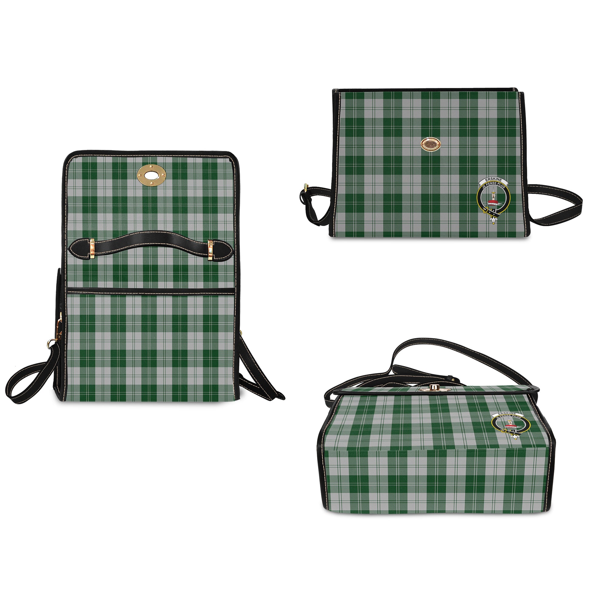 erskine-green-tartan-leather-strap-waterproof-canvas-bag-with-family-crest