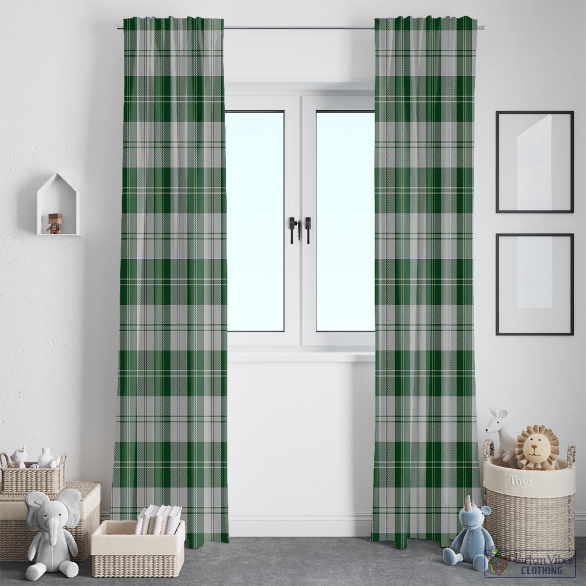 Erskine Green Tartan Window Curtain