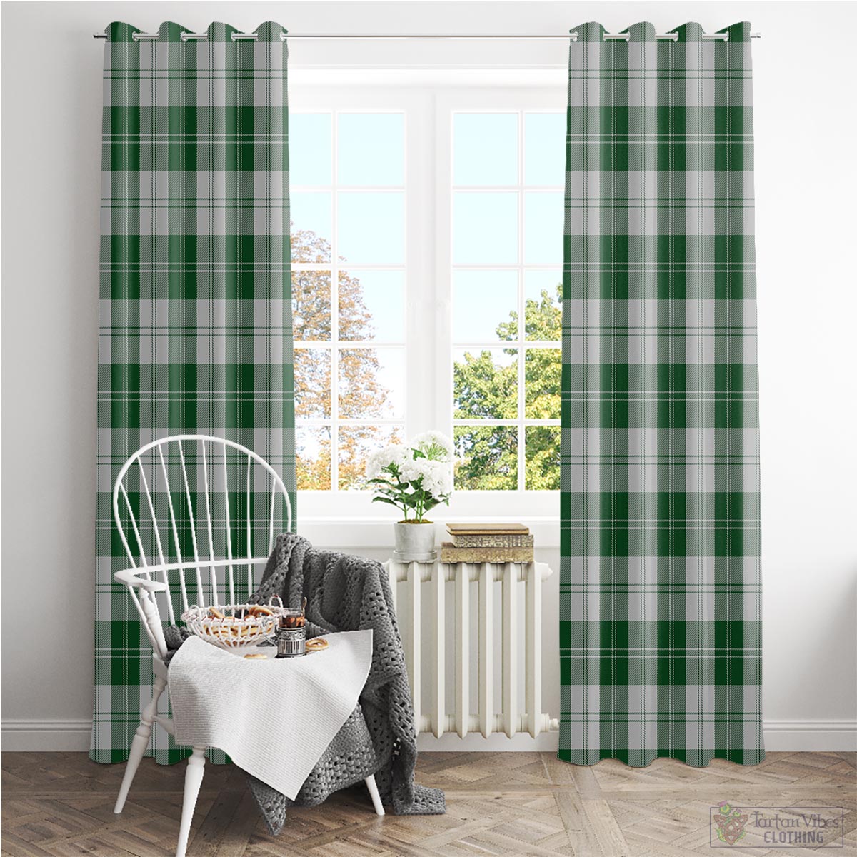 Erskine Green Tartan Window Curtain