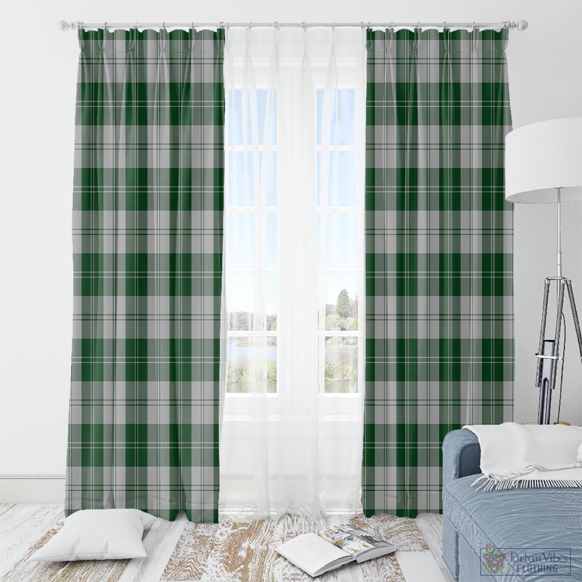 Erskine Green Tartan Window Curtain