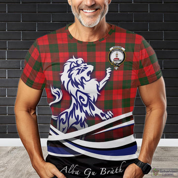 Erskine Modern Tartan T-Shirt with Alba Gu Brath Regal Lion Emblem