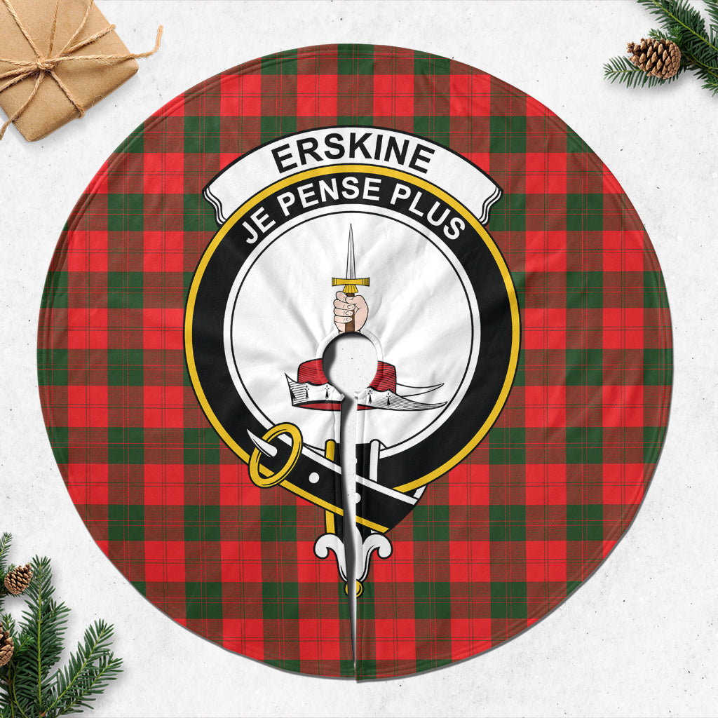 Erskine Modern Tartan Christmas Tree Skirt with Family Crest - Tartanvibesclothing