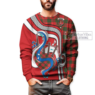 Erskine Modern Tartan Sweatshirt with Epic Bagpipe Style