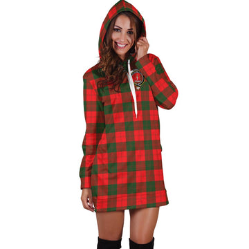 Erskine Modern Tartan Hoodie Dress with Family Crest