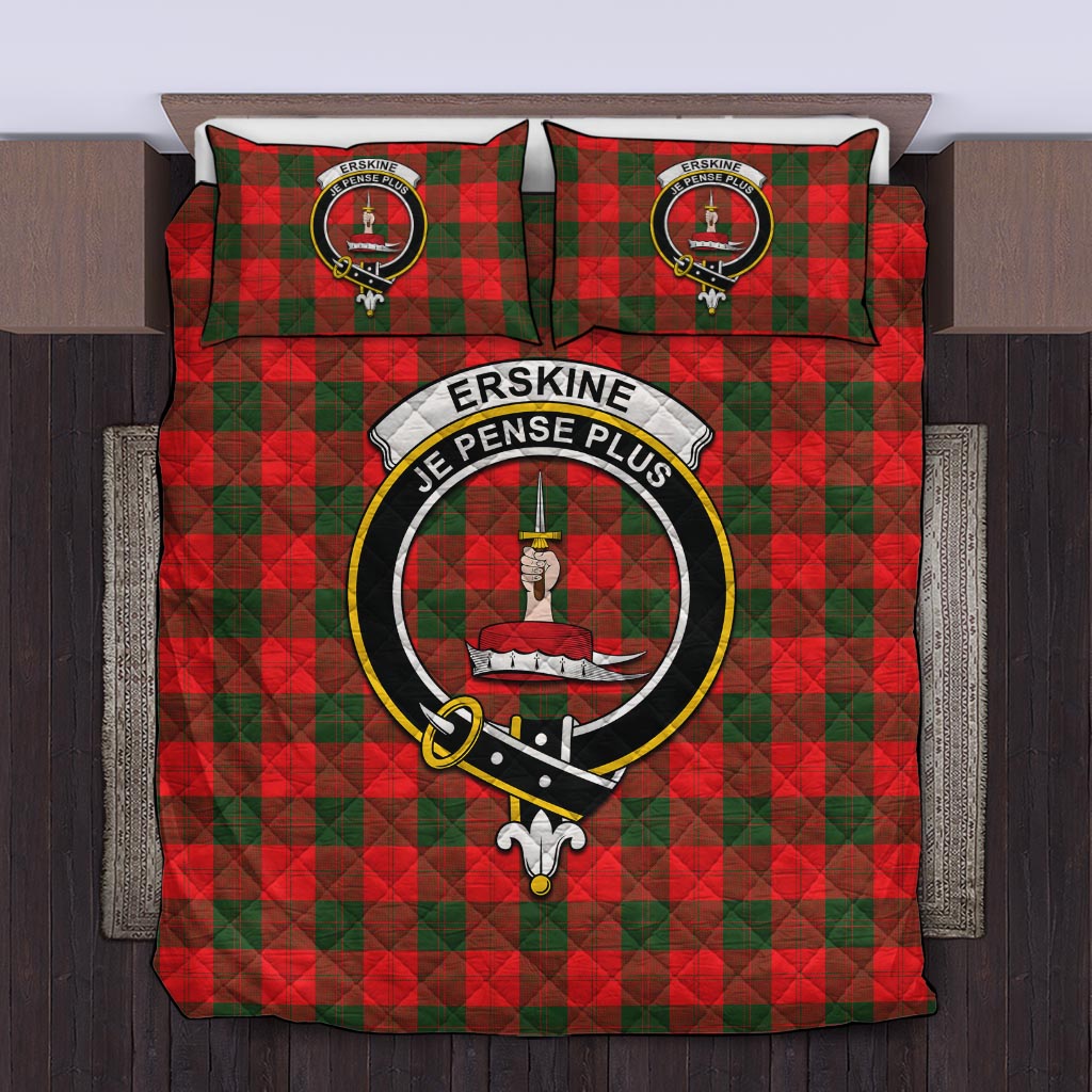 Erskine Modern Tartan Quilt Bed Set with Family Crest Twin - Tartan Vibes Clothing