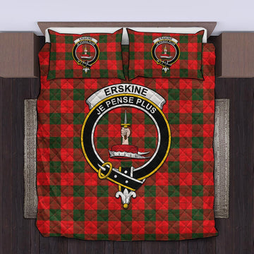 Erskine Modern Tartan Quilt Bed Set with Family Crest