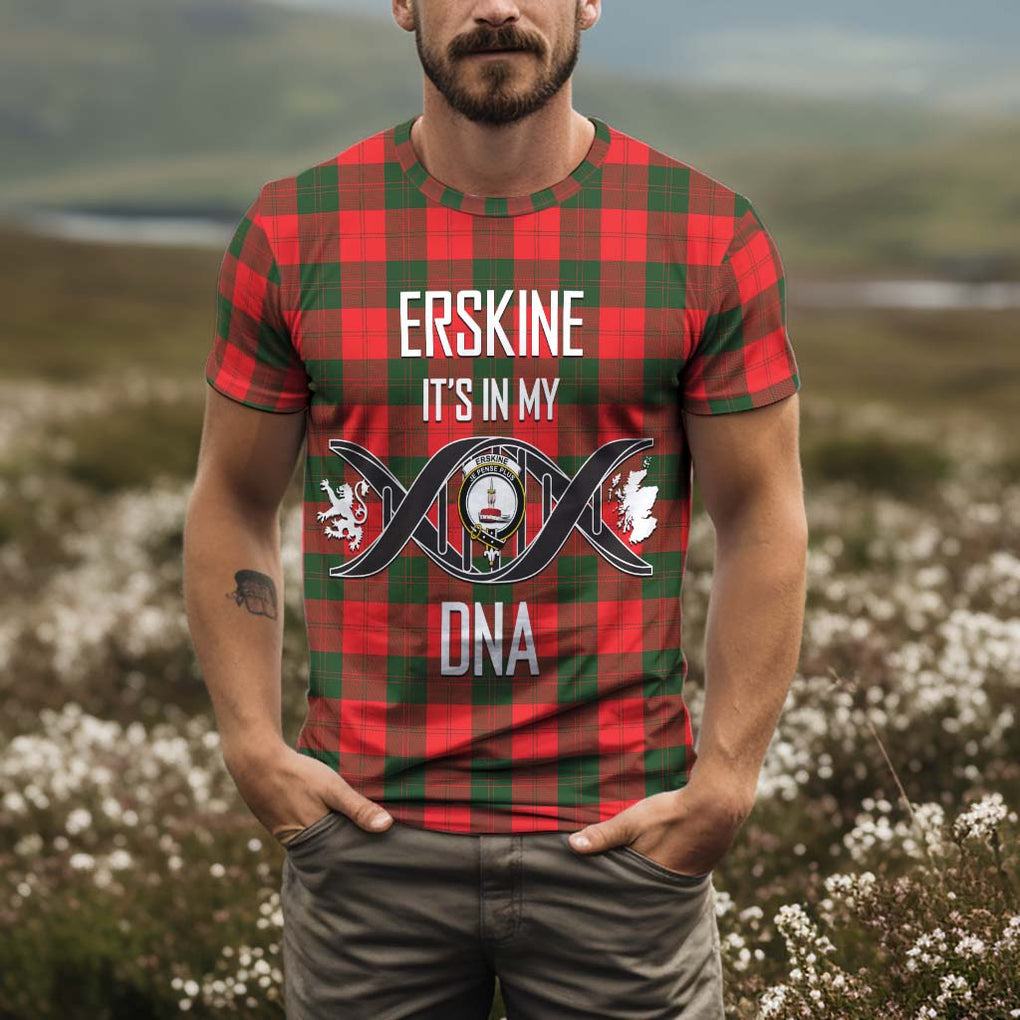 Erskine Modern Tartan T-Shirt with Family Crest DNA In Me Style Kid's Shirt - Tartan Vibes Clothing