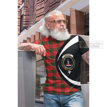 Erskine Modern Tartan Cotton T-shirt with Family Crest Circle Style