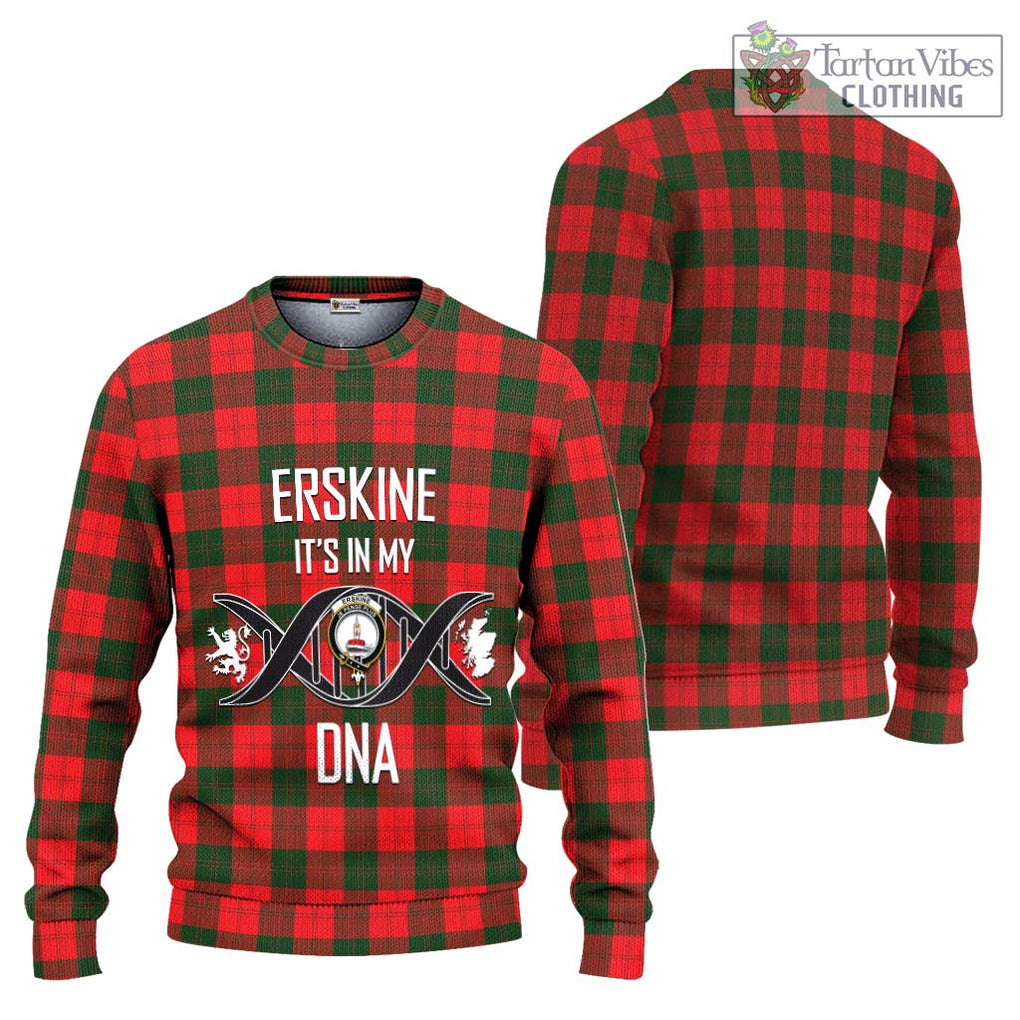 Erskine Modern Tartan Knitted Sweater with Family Crest DNA In Me Style Unisex - Tartanvibesclothing Shop