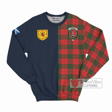 Erskine Modern Tartan Sweatshirt Alba with Scottish Lion Royal Arm Half Style