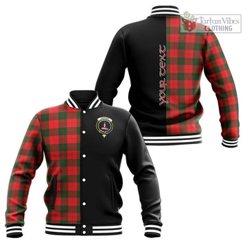 Erskine Modern Tartan Baseball Jacket with Family Crest and Half Of Me Style