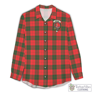 Erskine Modern Tartan Women's Casual Shirt with Family Crest