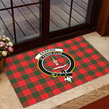 Erskine Modern Tartan Door Mat with Family Crest