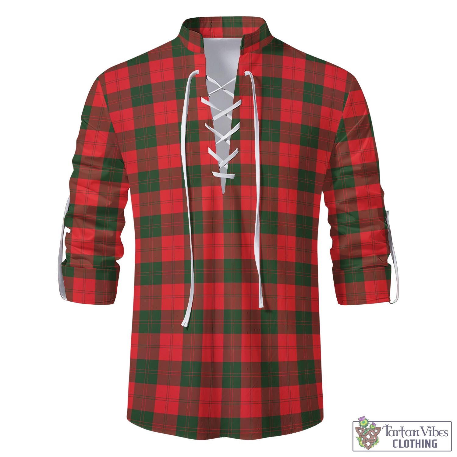 Tartan Vibes Clothing Erskine Modern Tartan Men's Scottish Traditional Jacobite Ghillie Kilt Shirt