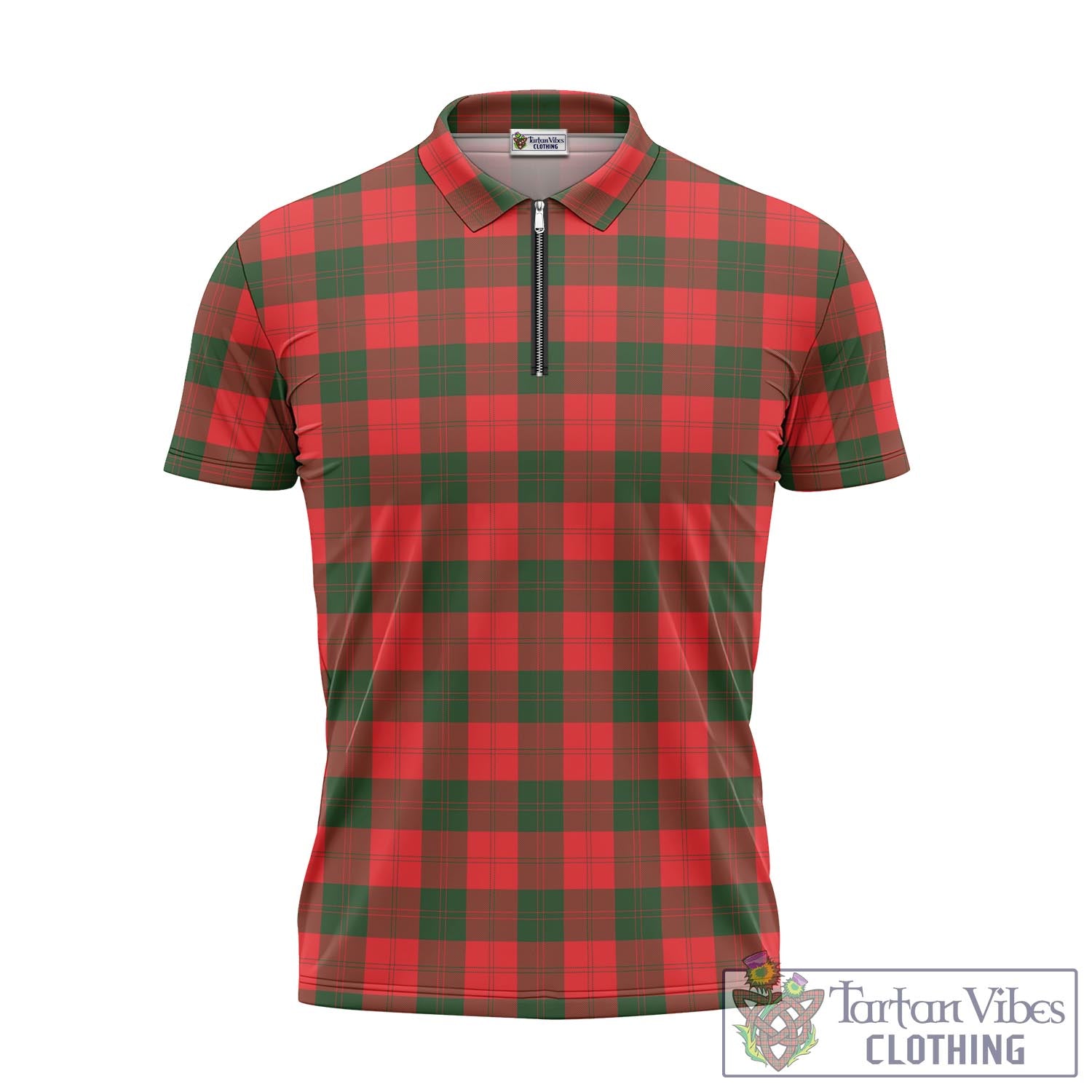 Tartan Vibes Clothing Erskine Modern Tartan Zipper Polo Shirt