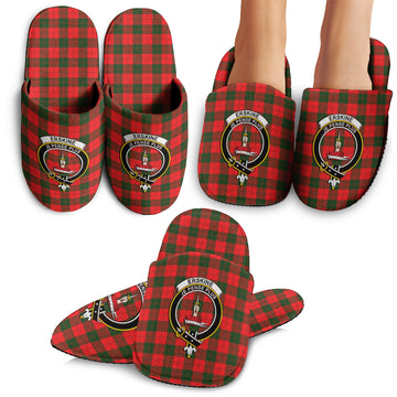 Erskine Modern Tartan Home Slippers with Family Crest